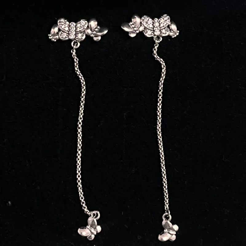 Aretes De mariposa colgantes 