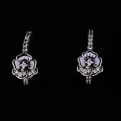 Argollas flor azul 
