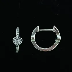 Argollas pequeñas  con corazón