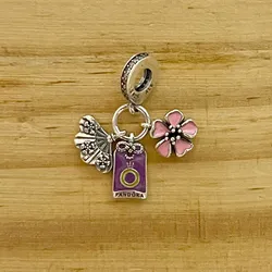 Charm abanico-flor-Pandora 