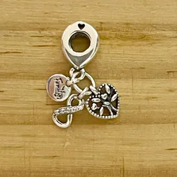 Charm Árbol Vida corazón-infinito 