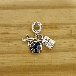 Charm Avión-Pasaporte-Mundo