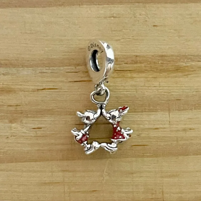 Charm colgante Minnie-Mickey beso 