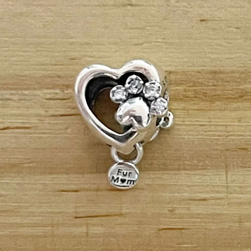 Charm Corazón Huella de Perro