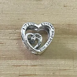Charm de corazones enlazados 