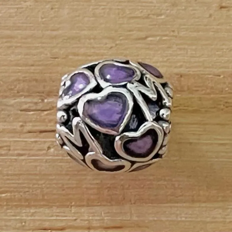 Charm Mom fijo morado 