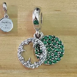 Charm Trébol de brillos 