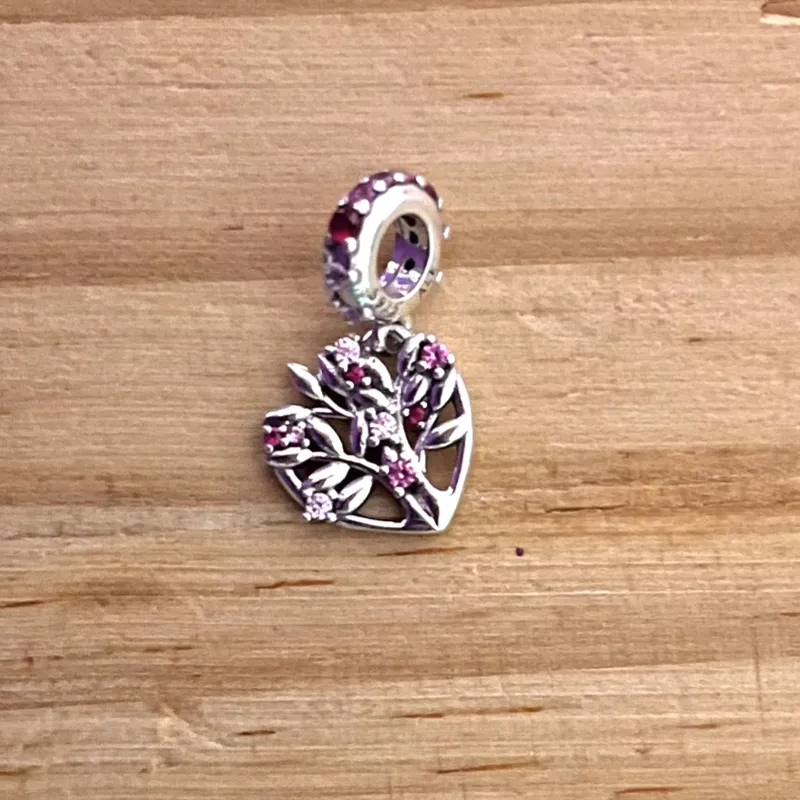 Charms árbol de la vida rosado 