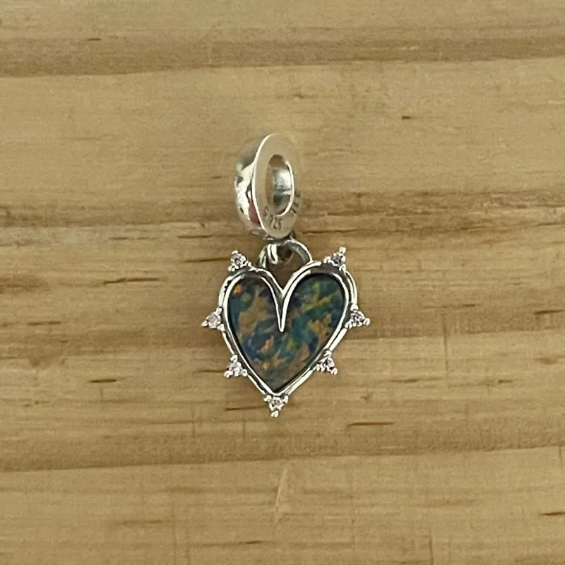 Charm Corazón Pinchos Tornasolados