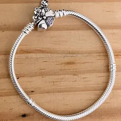 Pulsera flexible cierre trébol