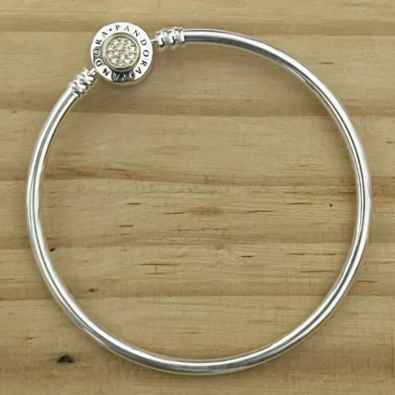 Pulsera Rígida logo dorado