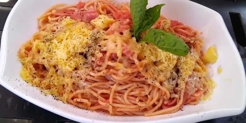 Espaguetis con Queso Gouda