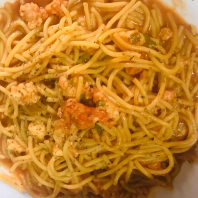 Espaguetis de Camarones