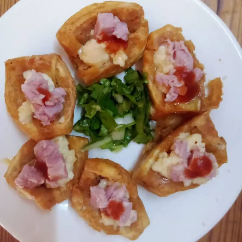 Tostones Rellenos (jamón y queso)