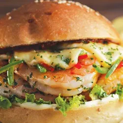 Hamburguesa Camarón Tropical 