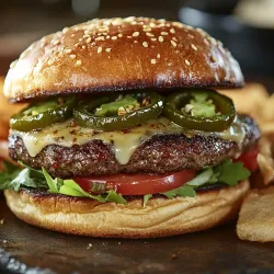 Hamburguesa con Jalapeñosr