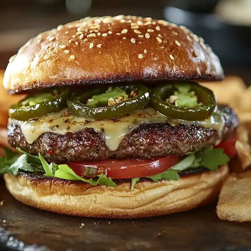Hamburguesa con Jalapeñosr