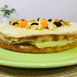 Slice de tarta de zanahoria