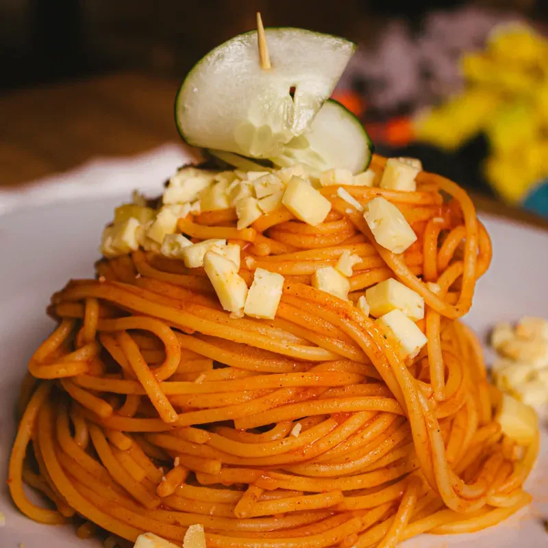 Espaguetis de queso 