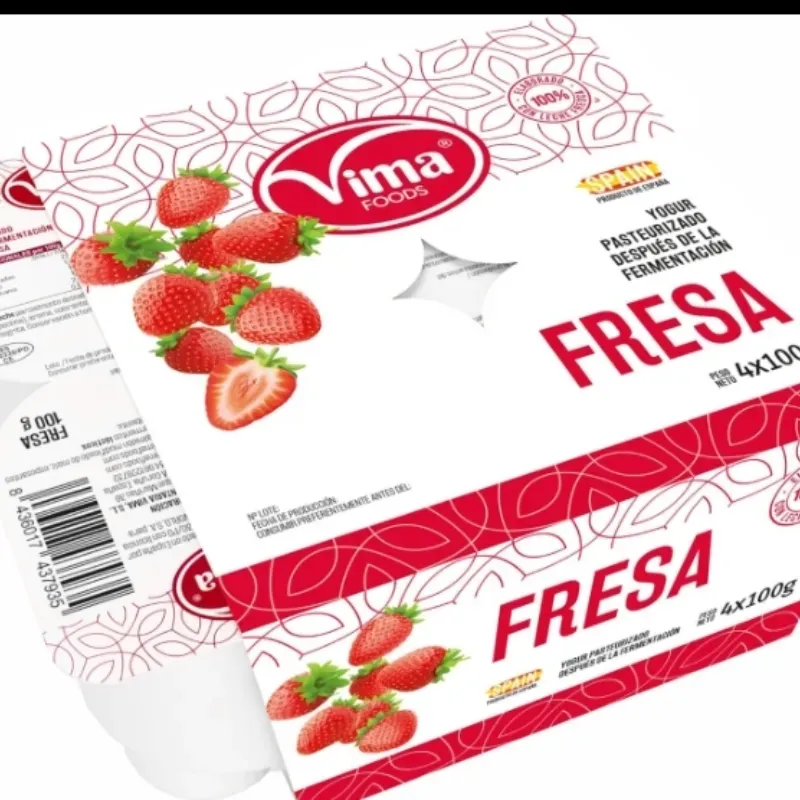 Yogurt de vasitos de fresa 