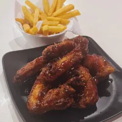 OFERTON" Alitas de Pollo Bañadas en Salsa Barbacoa"