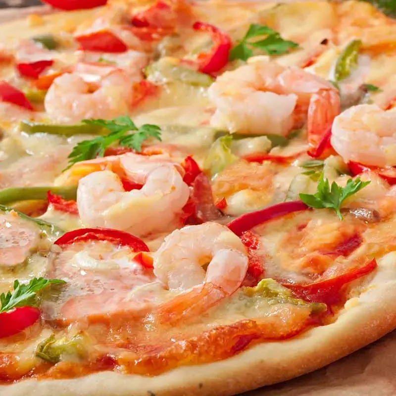 (QG) Pizza con Camarones 