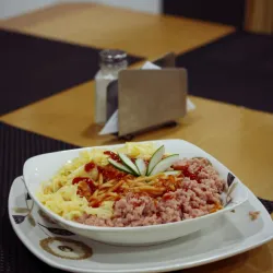 Espaguetis de queso