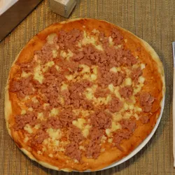 Pizza de jamón y queso 