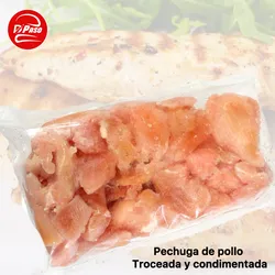 Pechuga de pollo (troceada y condimentada) 