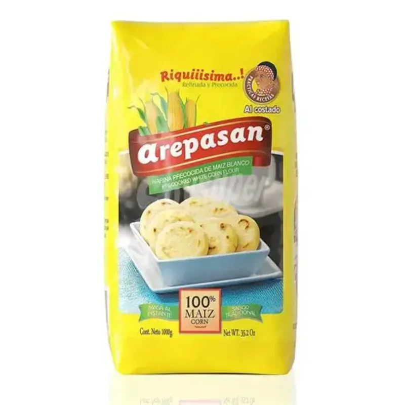 arepasan. harina de maiz blanco