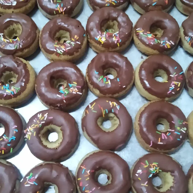 Donas horneadas con chocolate 