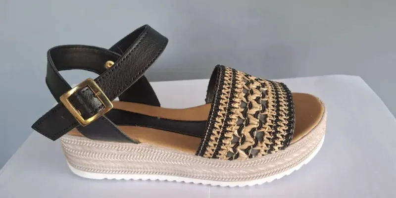 Sandalia Pala de Yute negras con suela china 37, 39-40