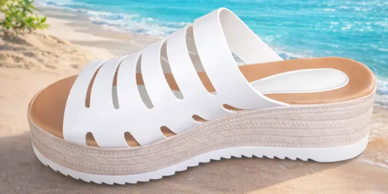 Sandalias blancas caladas con suela china 36, 37, 38 y 39-40