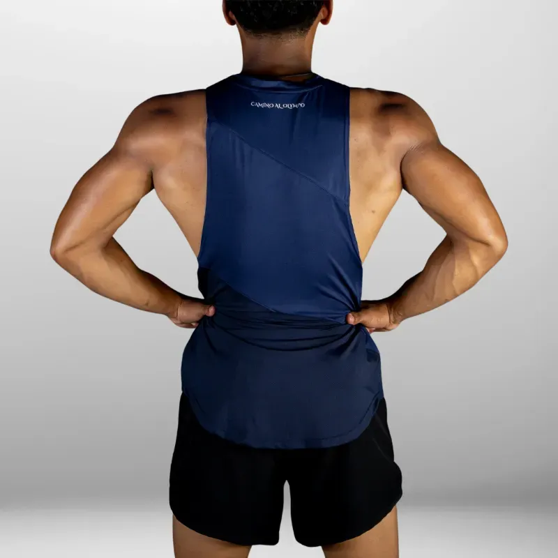 Camiseta abierta transpirante Platinnum Line color azul 