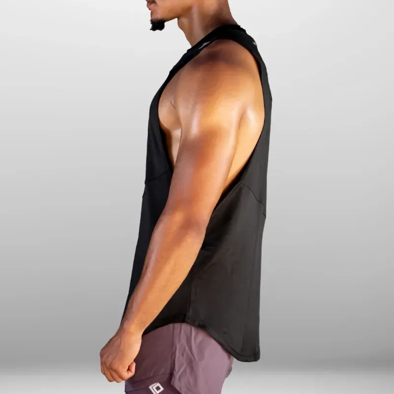 Camiseta abierta transpirante Platinnum Line color negro