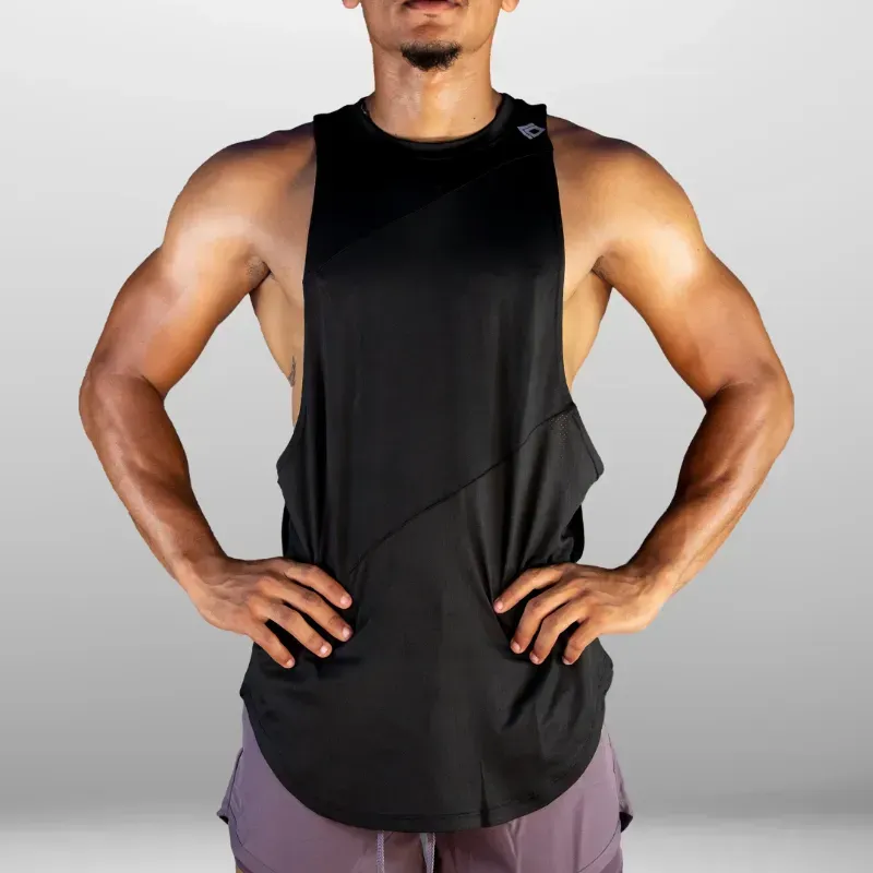 Camiseta abierta transpirante Platinnum Line color negro L