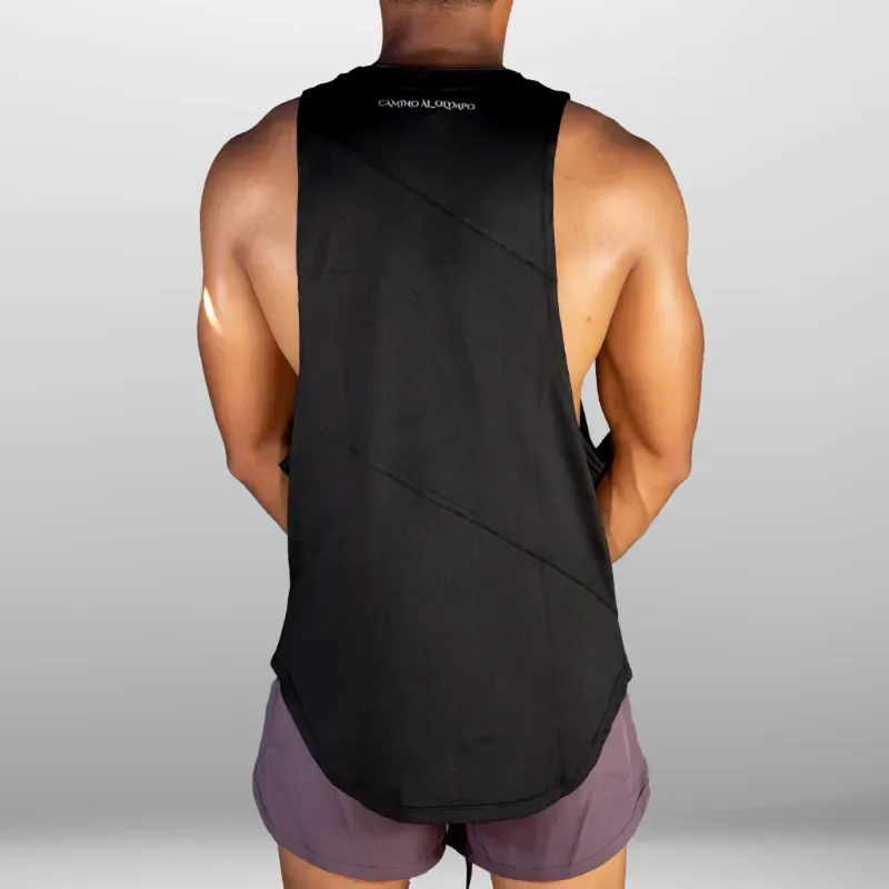 Camiseta abierta transpirante Platinnum Line color negro