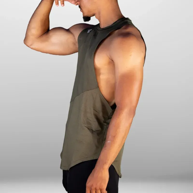 Camiseta abierta transpirante Platinnum Line color verde