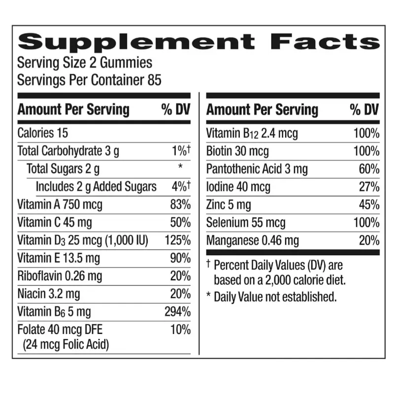 Centrum Men multigummies 100 caps