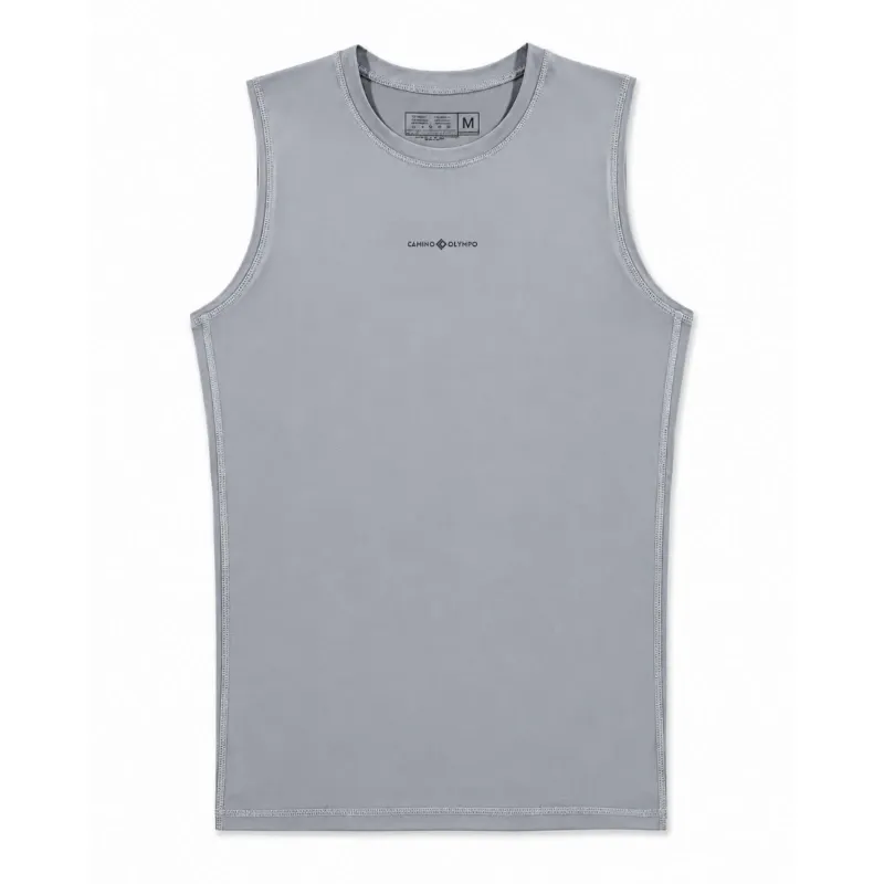 DESMANGADO DE COMPRESION BASIC MEN - GRIS