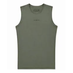 DESMANGADO DE COMPRESION BASIC MEN - VERDE MILITAR M