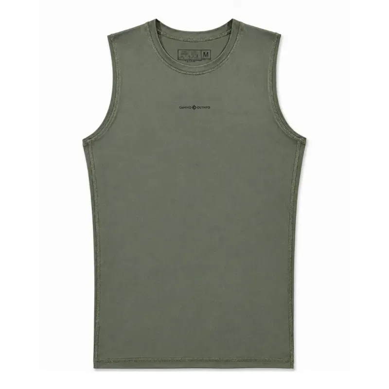 DESMANGADO DE COMPRESION BASIC MEN - VERDE MILITAR M