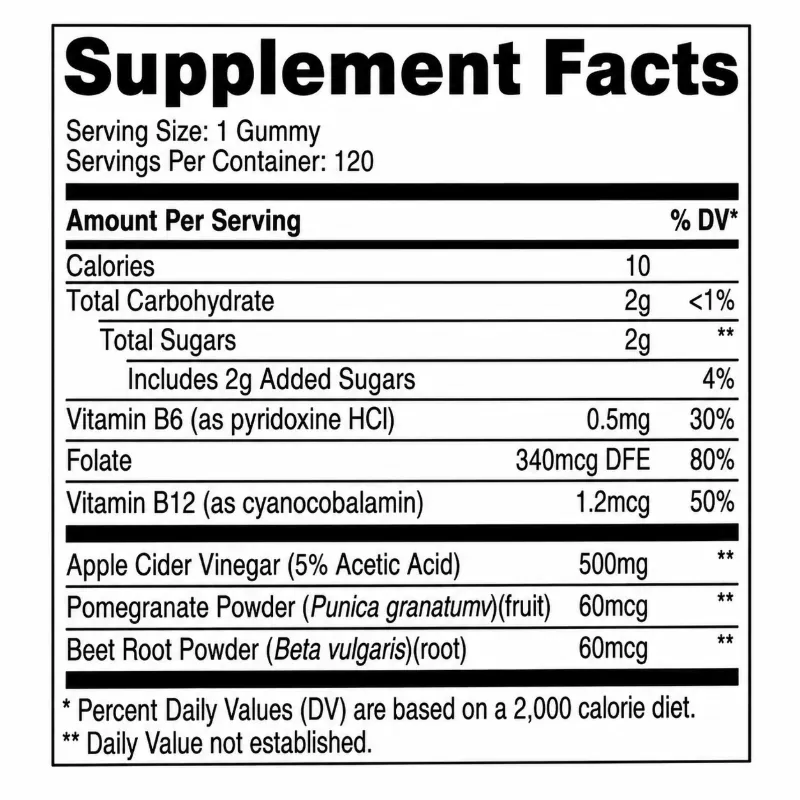 Gomitas de vinagre de Manzana Nutricost