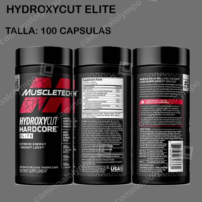 Hydroxycut Hardcore ELITE MUSCLETECH 100 cap