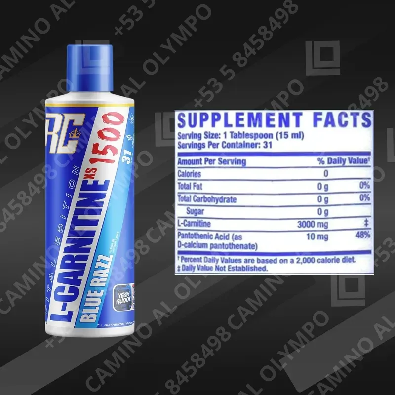 L-Carnitina liquida de 1500 mg Ronnie Coleman 31 serv