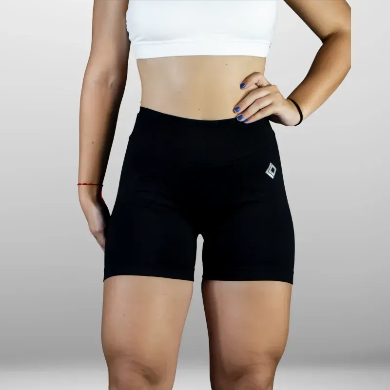 Licra Corta Push Up con Costura en V de la Platinum Line negro