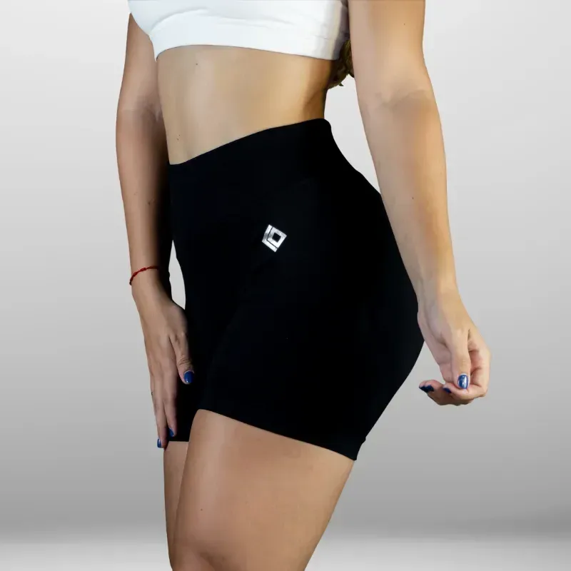 Licra Corta Push Up con Costura en V de la Platinum Line negro Xs