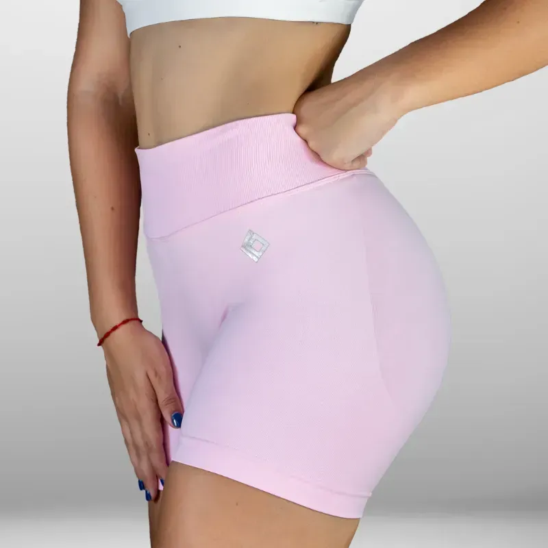 Licra Corta Push Up con Costura en V de la Platinum Line rosado L