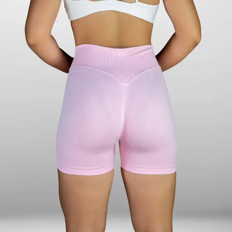 Licra Corta Push Up con Costura en V de la Platinum Line rosado