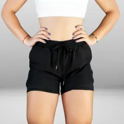 Short con licra corto Platinum Line  color negro